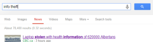 info theft issue