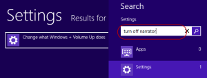 turn off narrator