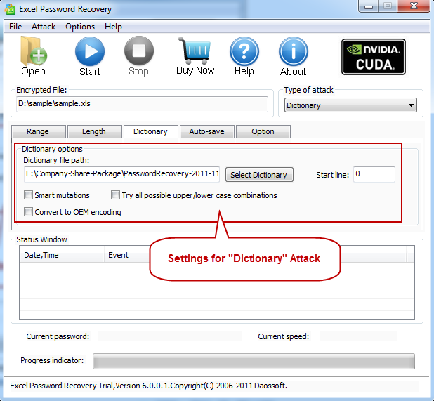 Select Dictionary Attack