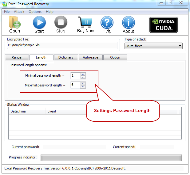 Setting Password length