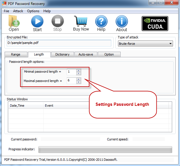 Setting Password length