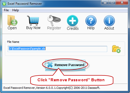 Remove excel password