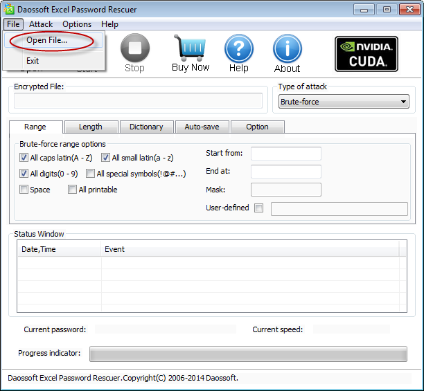 Open the lost excel password file