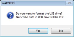 agree to format the disk