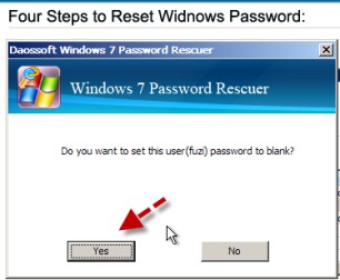 reset password and yes