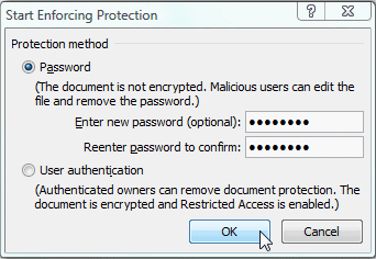 Password protection method