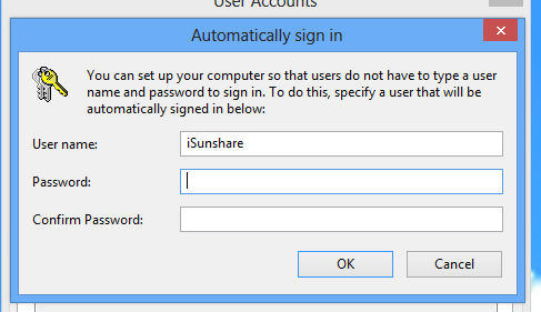auto sign in with password