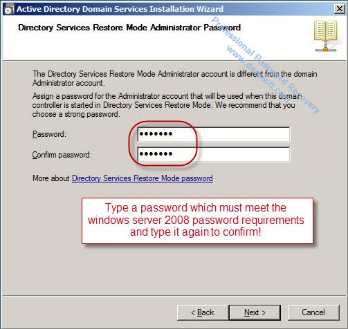 create admin password
