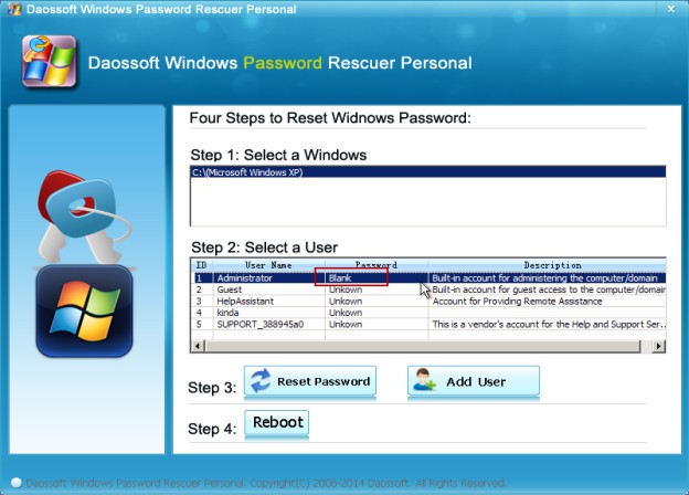 bypass windows password xp