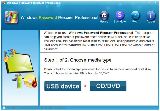 choose usb or cd dvd