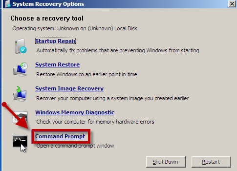 bypass windows 7 password using command prompt
