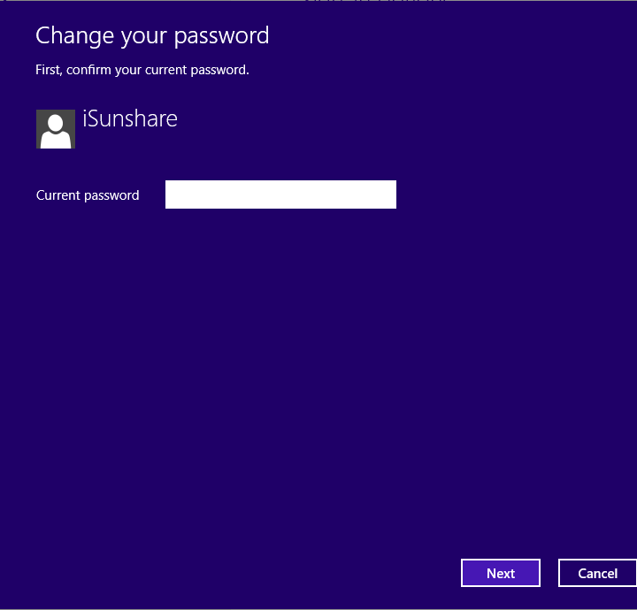 enter current password
