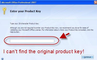 office product key required