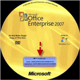 find ms office product key 2007