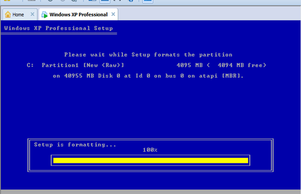 format the partition