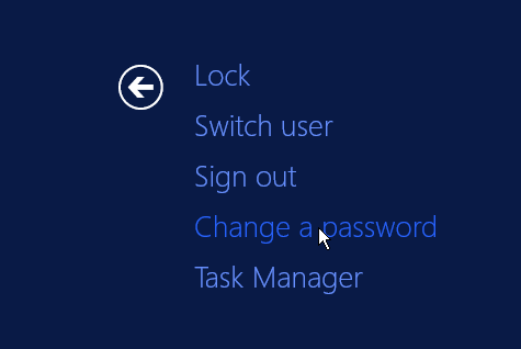 change password server 2012