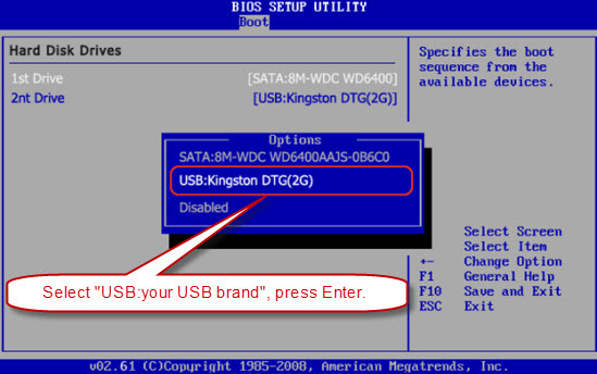 how to update ami bios from usb