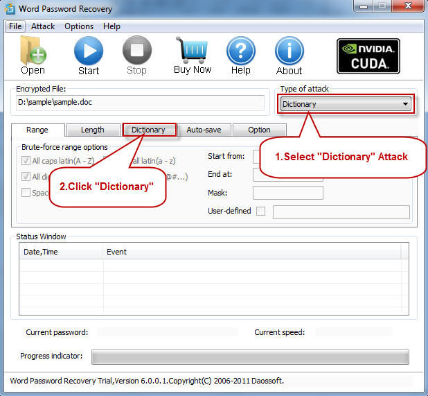 Select Dictionary Attack