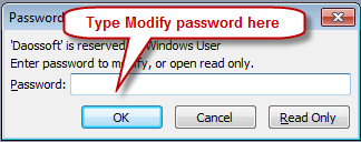 modify password