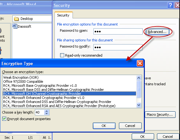 encryption type