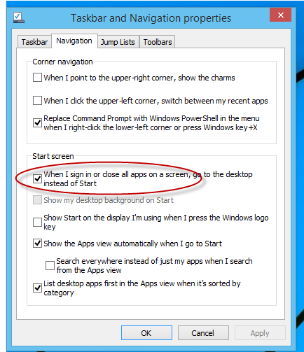 navigation tab