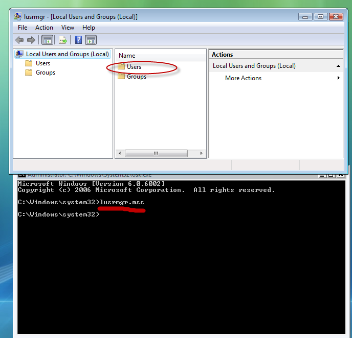 run lusrmgr.msc