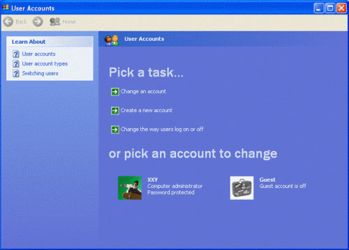 control panel