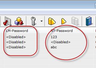 get your passwrod from nt or lm password