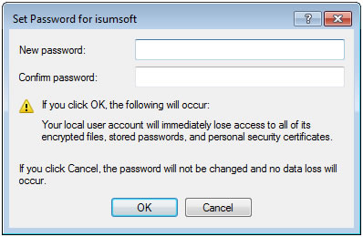 Type a new password and confirm it