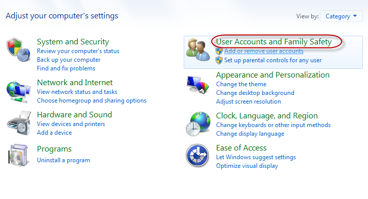 choose user accounts