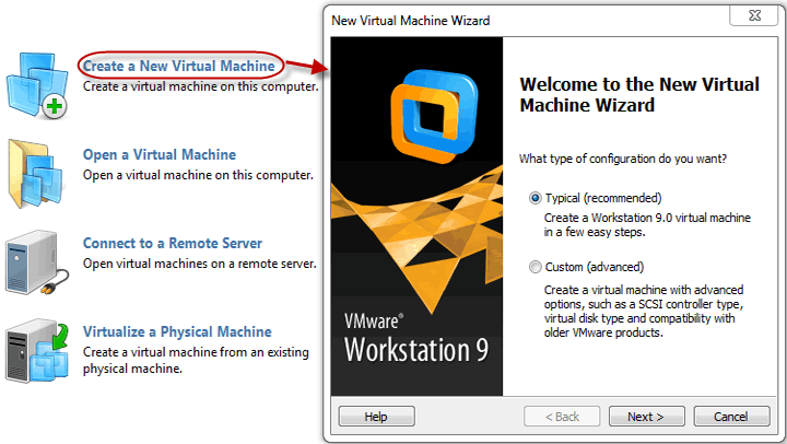 create a new virtual machine