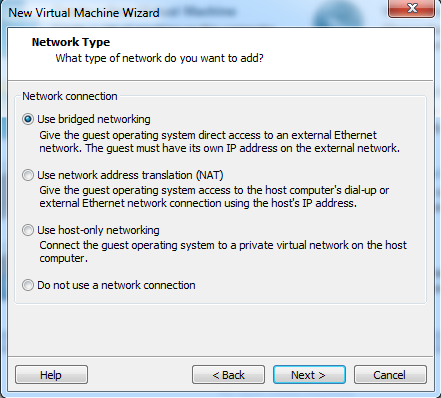 select network type